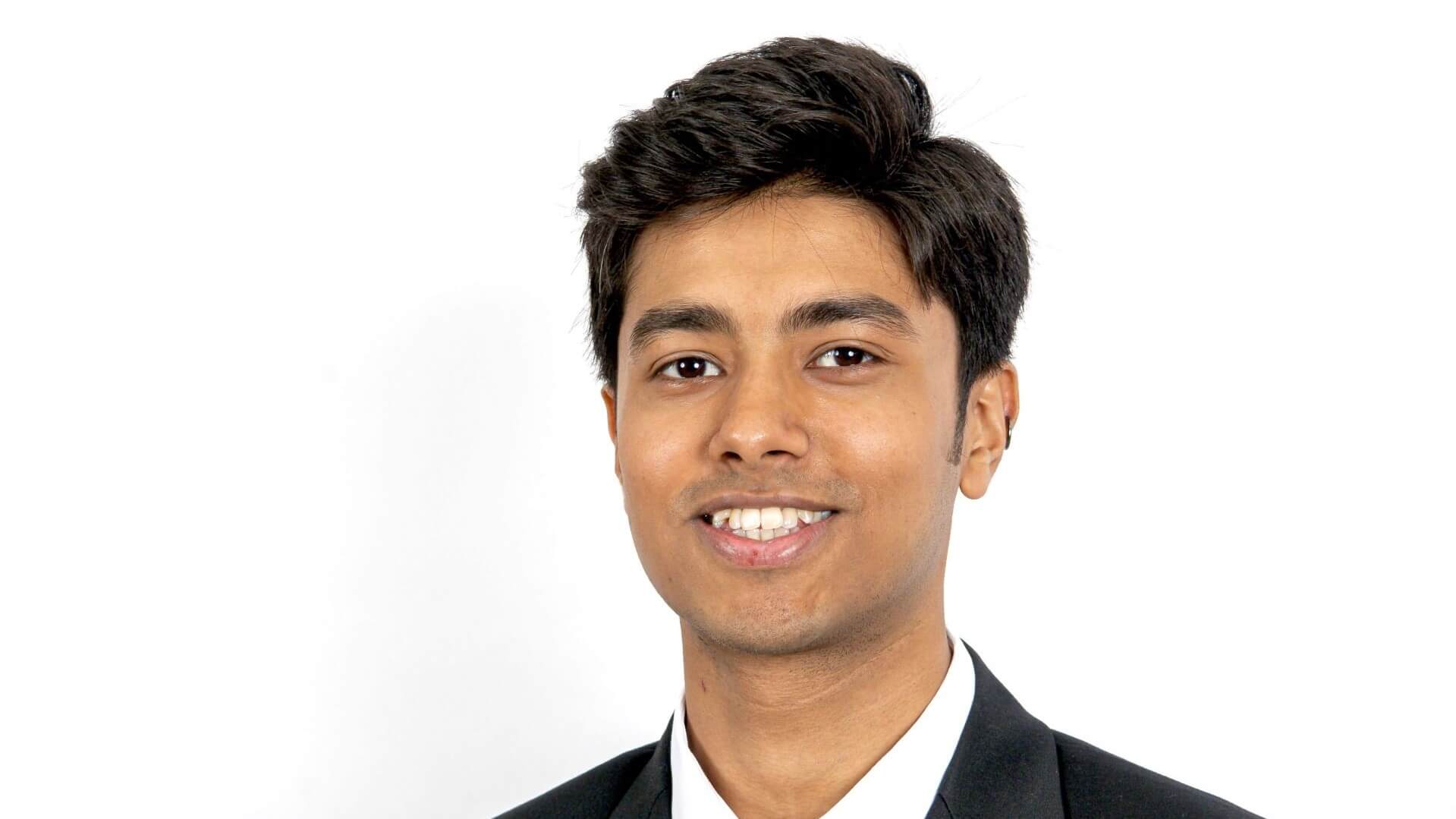 Head and shoulders photo of Sahaj Agrawal, Risk Analyst, Infospectrum