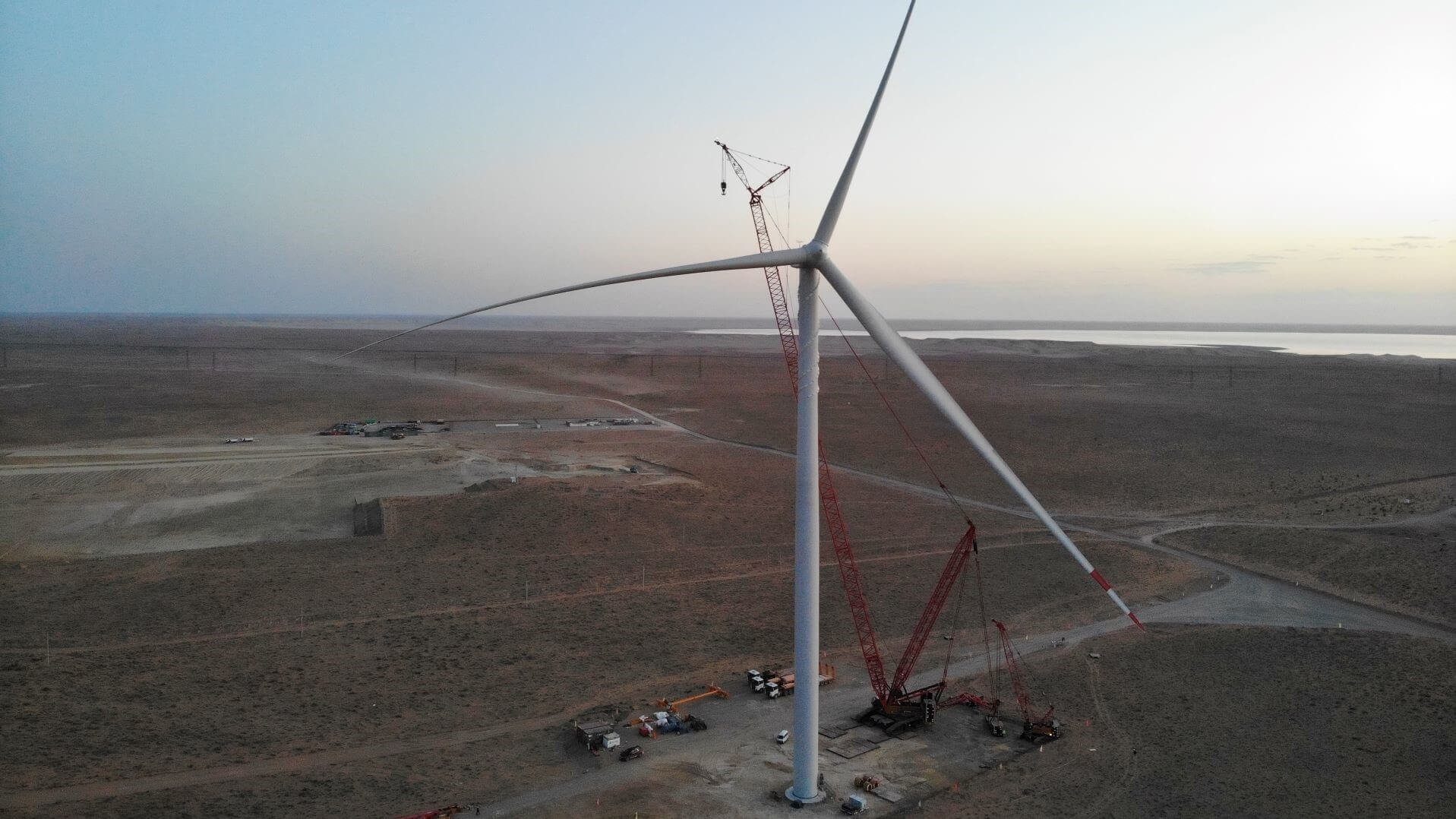 Largest wind turbine in Central Asia installed