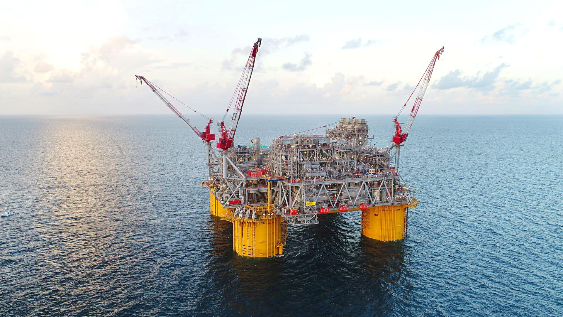 Offshore platform from above