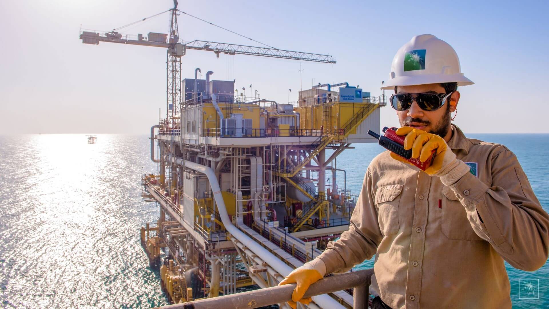 Engineer onboard offshore oil platform 