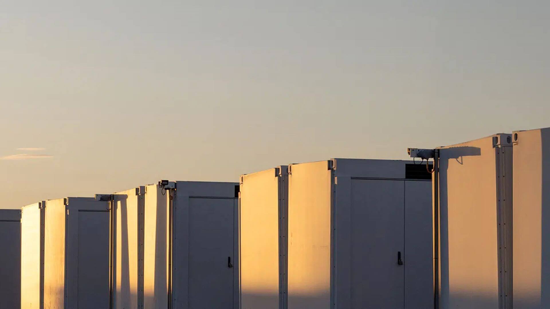 Close up of battery storage units