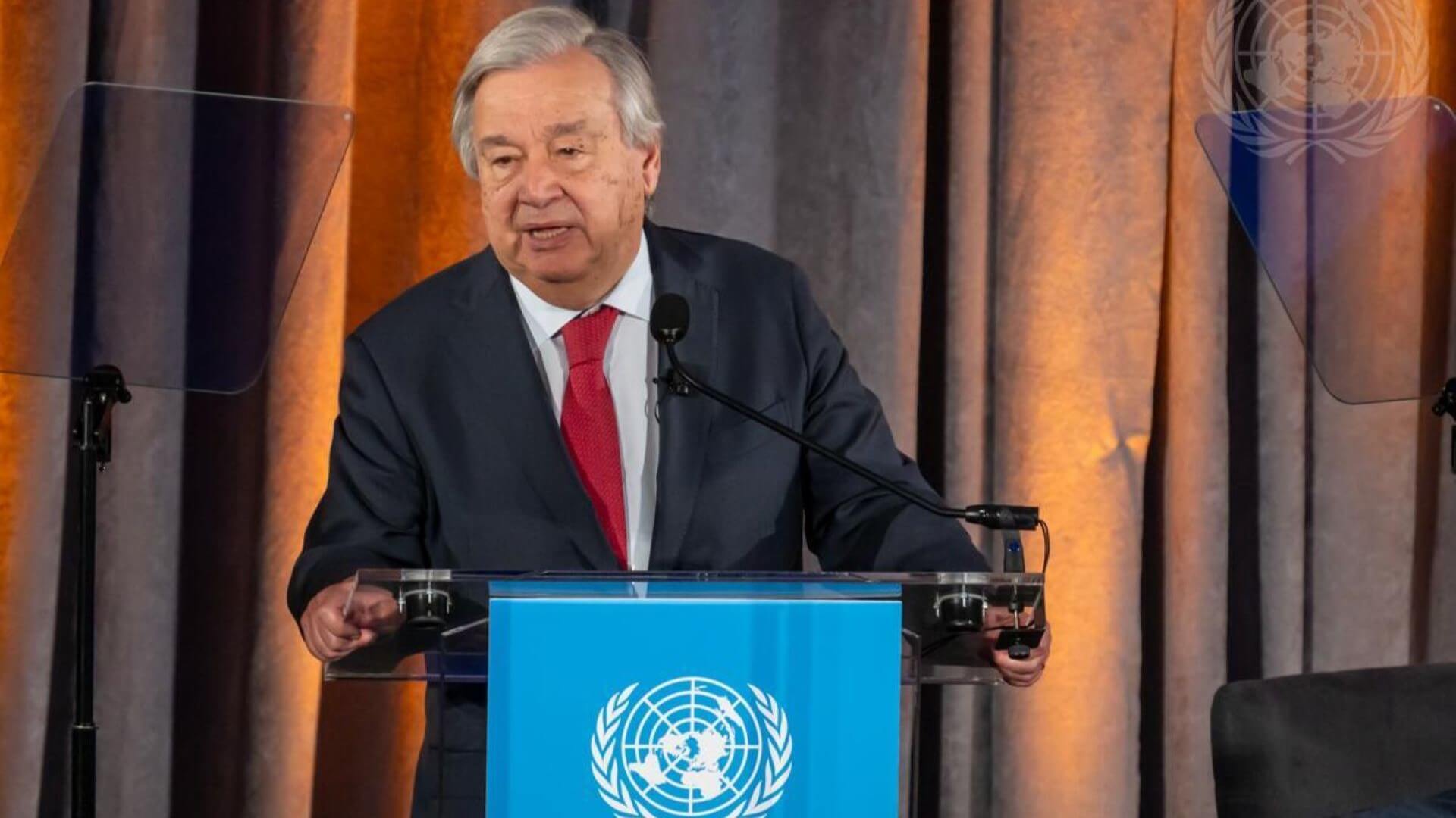 UN Secretary General António Guterres during speech