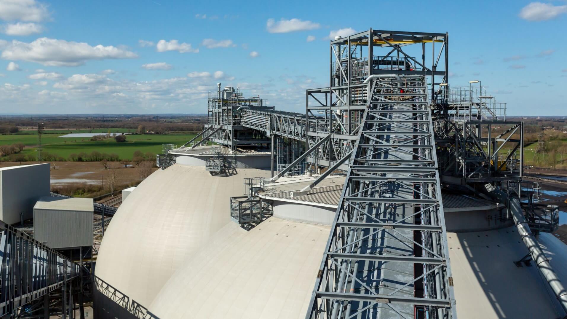 Biomass domes at Drax power station