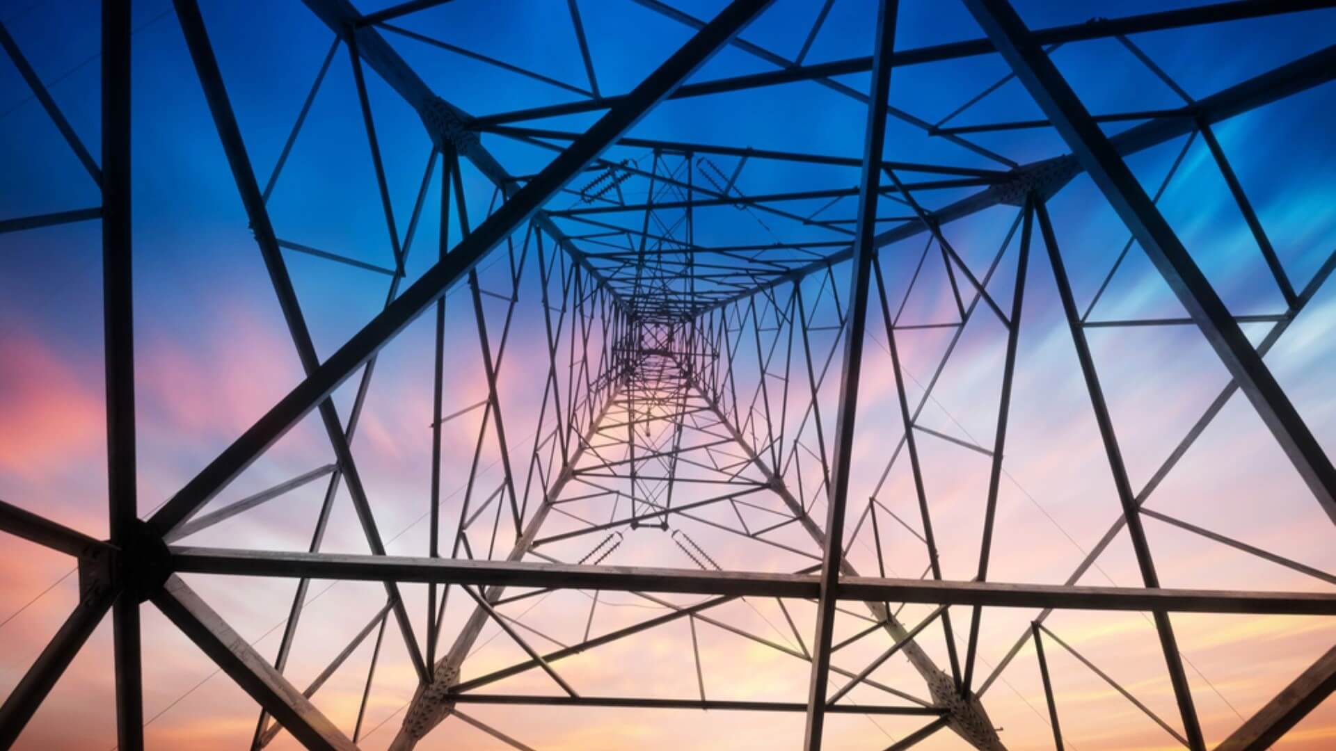 View inside a pylon looking up