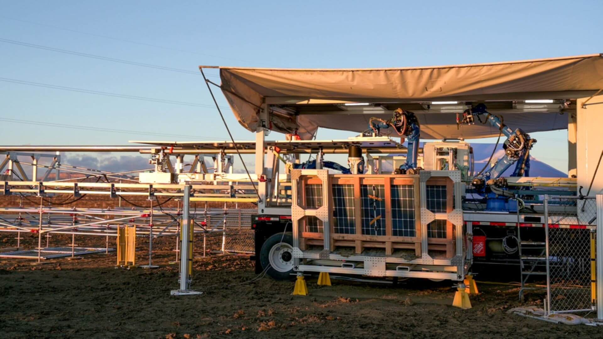 Charge Robotics machine at solar farm